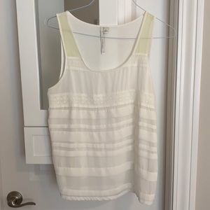 Lauren Conrad Cream with lace detail tank top